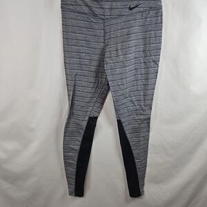 Nike Leggings Dri Fit , grey and Black With Sheer, size medium